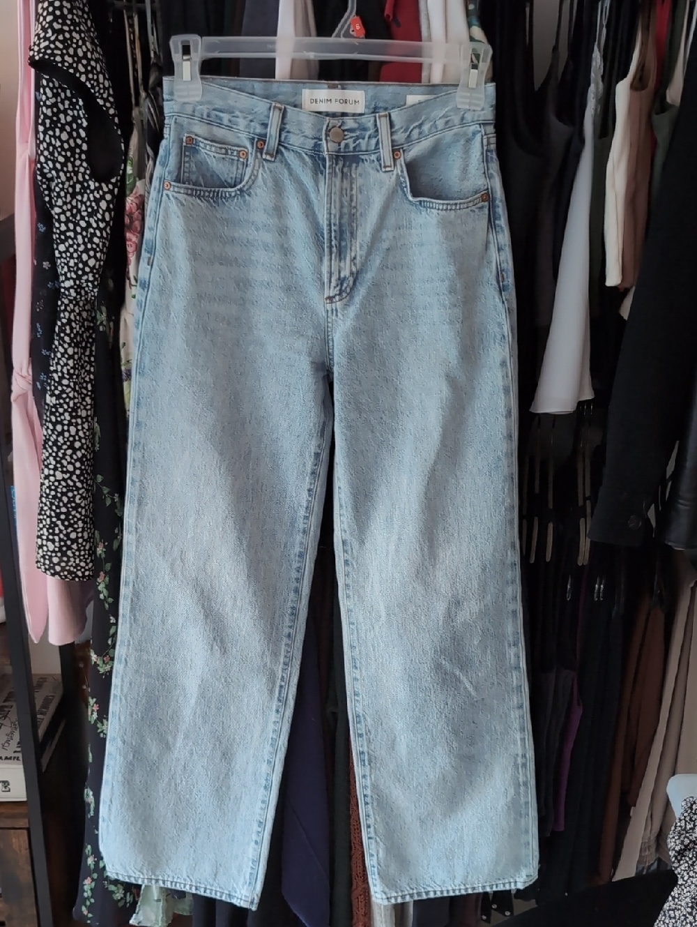 Denim Forum The Farrah Hi-Rise Wide Jean